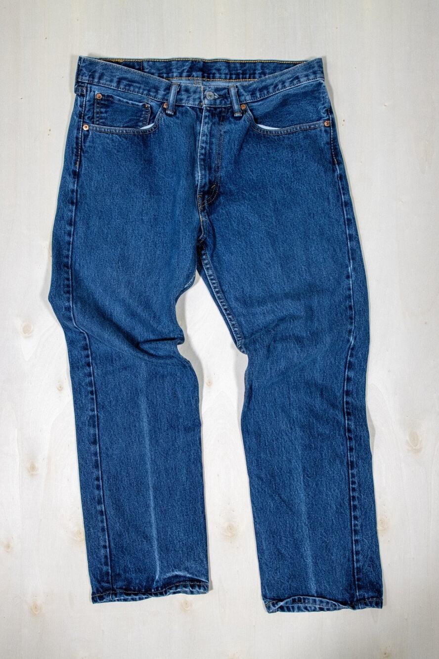 Levi's 505 Regular Fit Straight Leg Light Wash Denim Jeans Men's Size 38x30